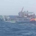 KM Gandha Nusantara 17 mati mesin dan miring 20 derajat usai dihantam gelombang. (Istimewa)